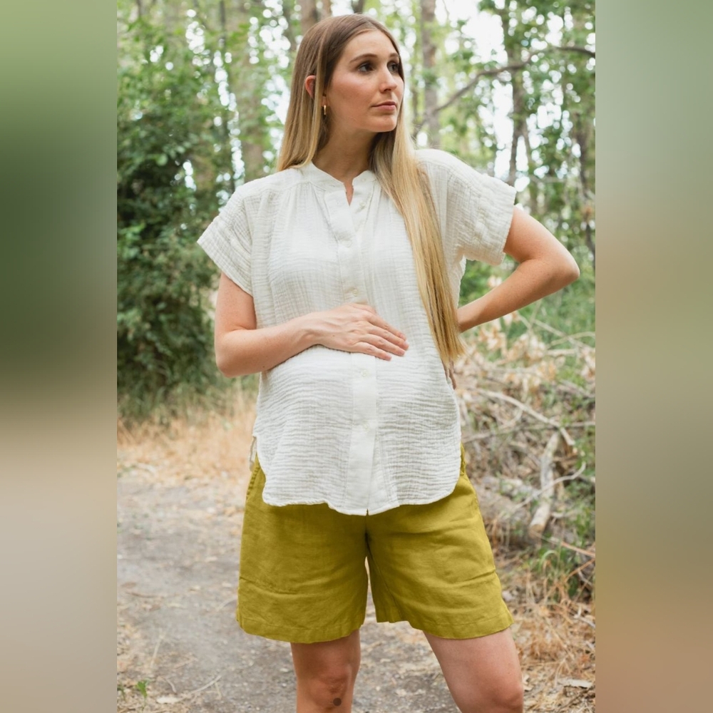 Emme Mama Linen Maternity Shorts